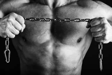 Yakışıklı güç atletik erkek vücut geliştirmeci