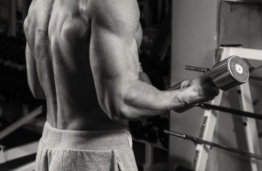 Atlet jimnastik salonu kas vücut geliştirmeci