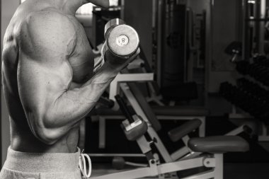 Atlet jimnastik salonu kas vücut geliştirmeci