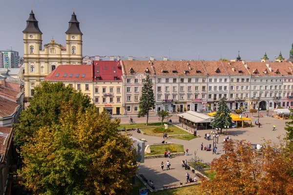 06.09.2016Ivano-Frankivsk, Ucrania. Vista de la ciudad vieja — Foto de Stock