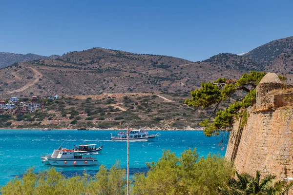 Wyspa Spinalonga. Atrakcji turystycznych. — Zdjęcie stockowe