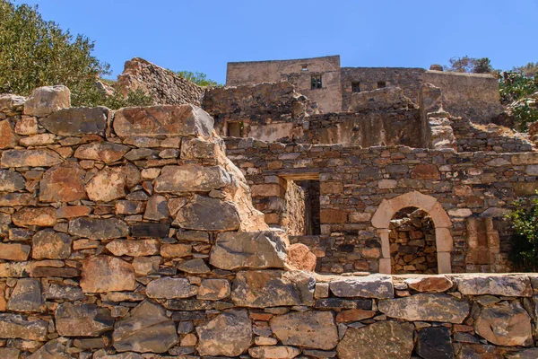 Isola di Spinalonga. Le attrazioni della città . — Foto Stock