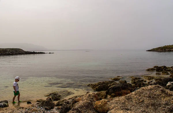 Hermoso mar en la costa griega —  Fotos de Stock