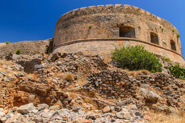Antik Yunan Adası Spinalonga kalıntıları — Stok fotoğraf