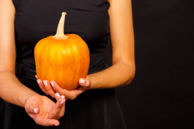 Kabak elinde. Cadılar Bayramı için arka plan