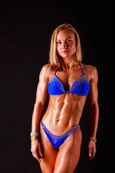 Fitness girl on white background — Stock Photo, Image