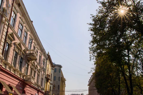 06.09.2016 Ivano-Frankivsk, Ucrania. Vista de la ciudad vieja — Foto de Stock