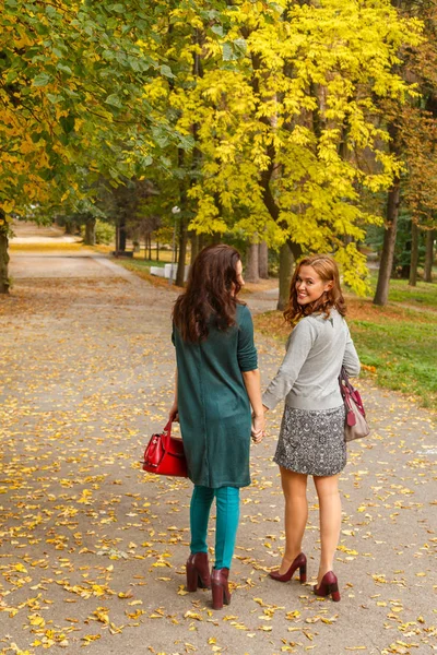 Novias en el parque de otoño — Foto de Stock