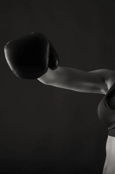 Beautiful athletic girl on a black background — Stock Photo, Image