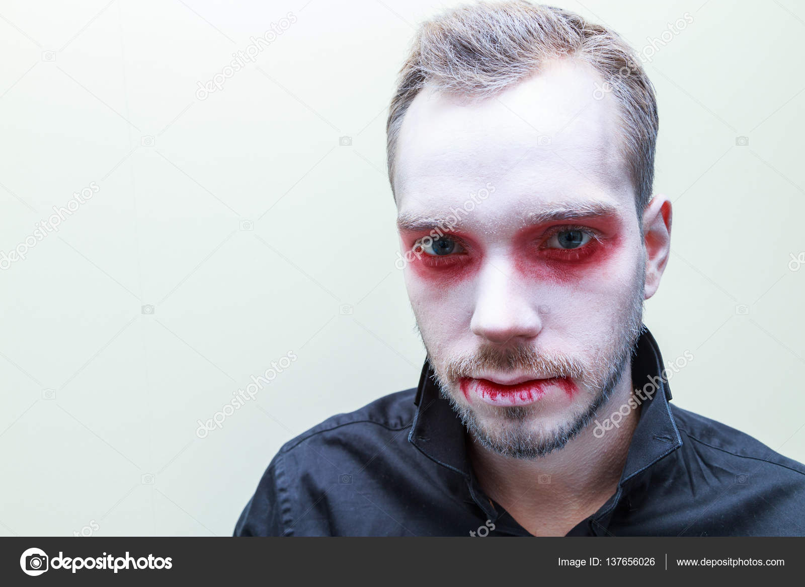 Man Vampire Make Up Stock Photo C Aallm 137656026