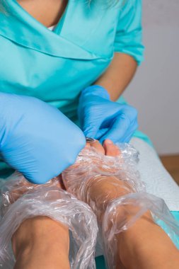 Pedikür spa salonda. Ayak Bakımı