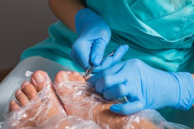 Pedikür spa salonda. Ayak Bakımı