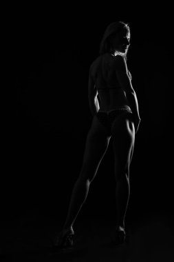 Güzel atletik kız beyaz yüzünden. Luxury fitness kız