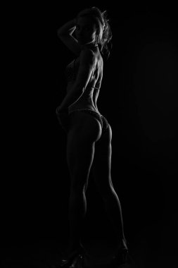 Güzel atletik kız beyaz yüzünden. Luxury fitness kız