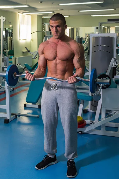 Entraînement de force dans la salle de gym — Photo