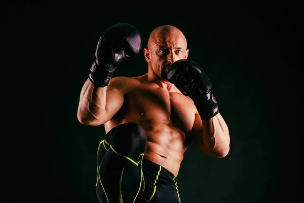 Мускулистое мужское тело. Результаты тренировок по бодибилдингу — стоковое фото