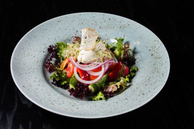 Peynir philadelphia ile sebze salatası