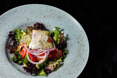 Peynir philadelphia ile sebze salatası