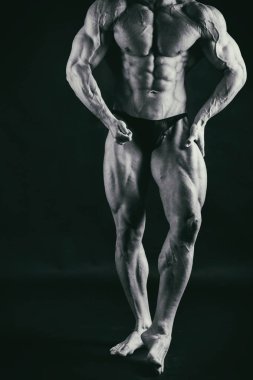 Kaslı erkek vücut. Sonuç vücut geliştirme egzersiz programı