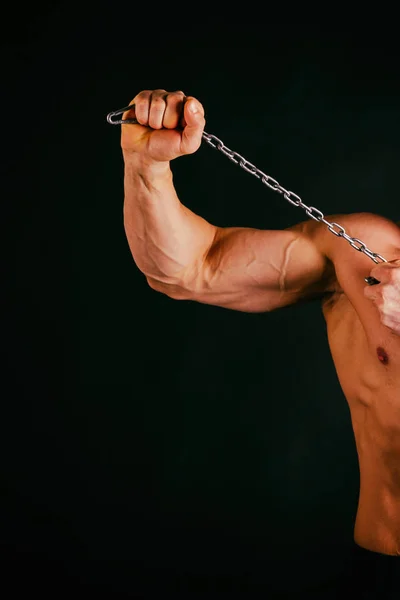 A trained man. Body-building — Stock Photo, Image