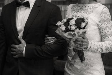 Düğün, yürüyüş, damat ve gelin
