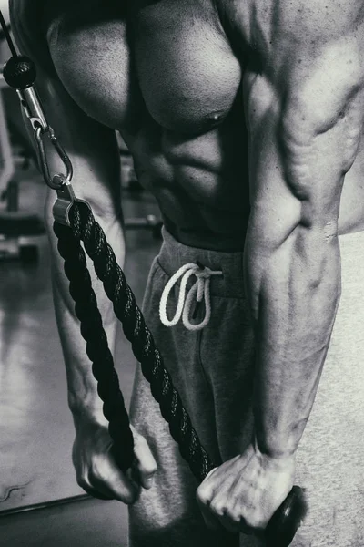 Bodybuilder in the gym — Stock Photo, Image