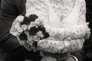 Düğün, yürüyüş, damat ve gelin