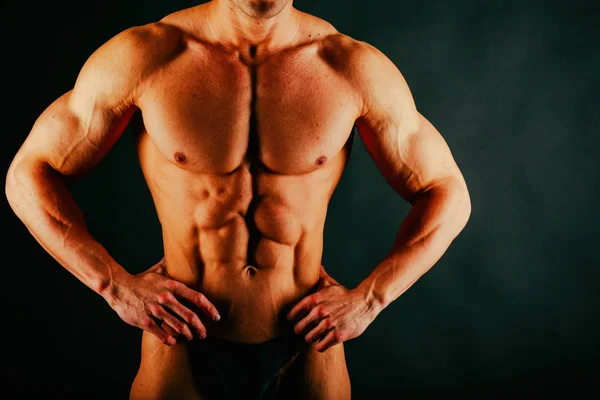 Aptidão masculina, estilo de vida saudável e comida — Fotografia de Stock