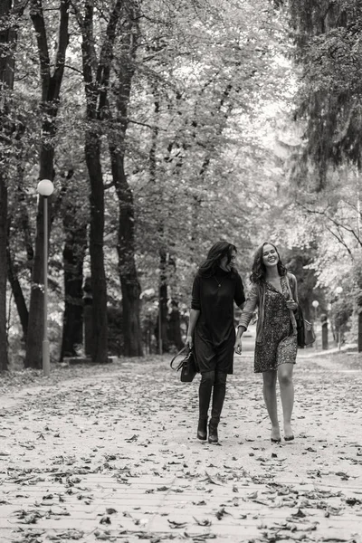 Dziewczyny w parku jesień — Zdjęcie stockowe