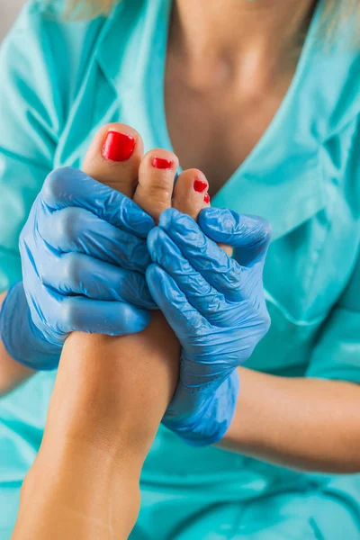 Peeling during a pedicure — Stock Photo, Image