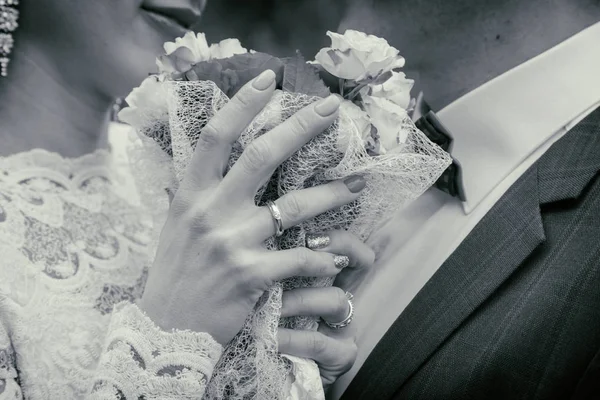 Bruiloft. bruid en bruidegom — Stockfoto