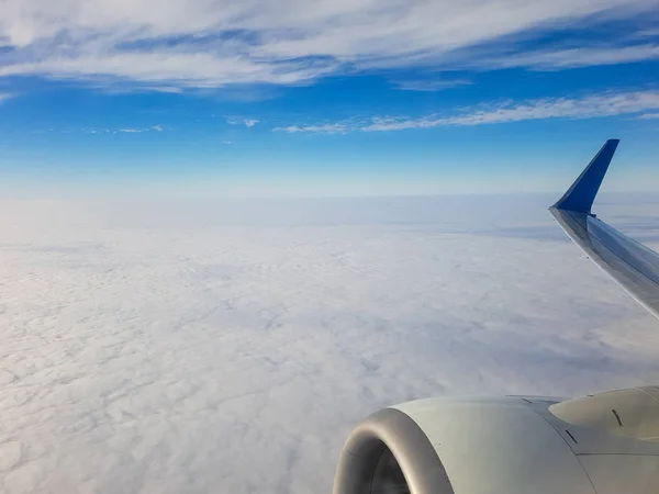 Sky from the airplane, beautiful background — Stock Photo, Image