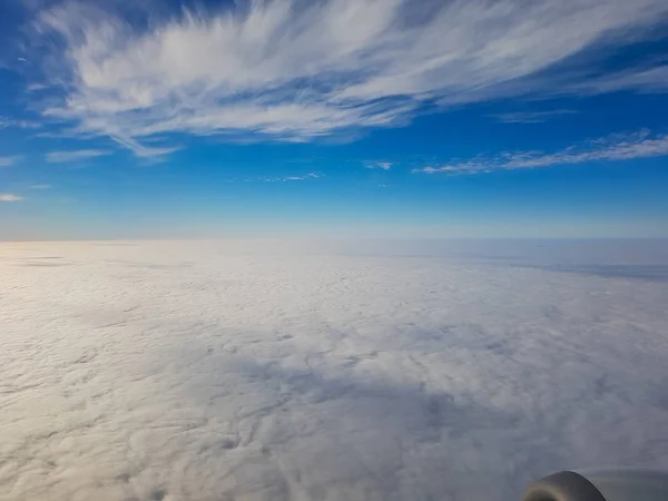 Céu do avião, belo fundo — Fotografia de Stock