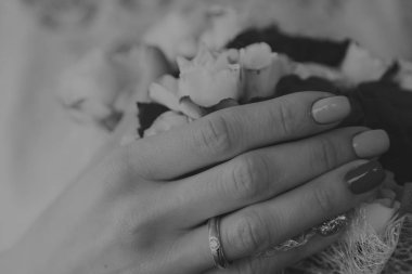 Düğün töreni bir siyah beyaz fotoğraf.