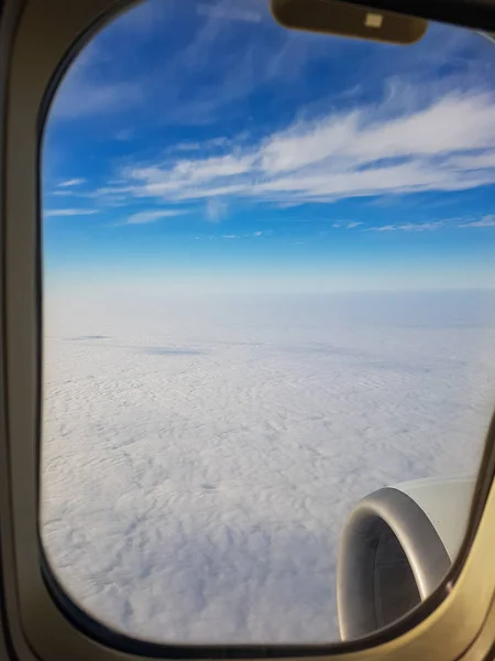 Obloha z letadla, krásné pozadí — Stock fotografie