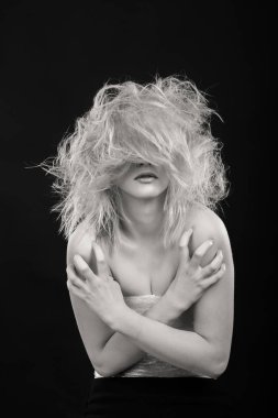 Güzellik sarışın moda fotoğraf