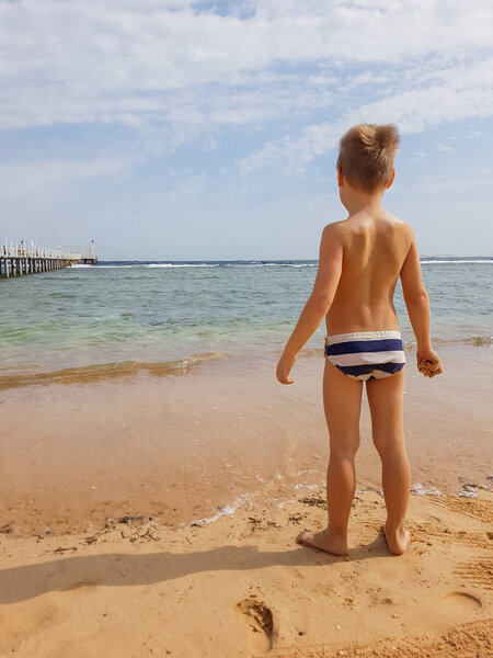 boy on the beach