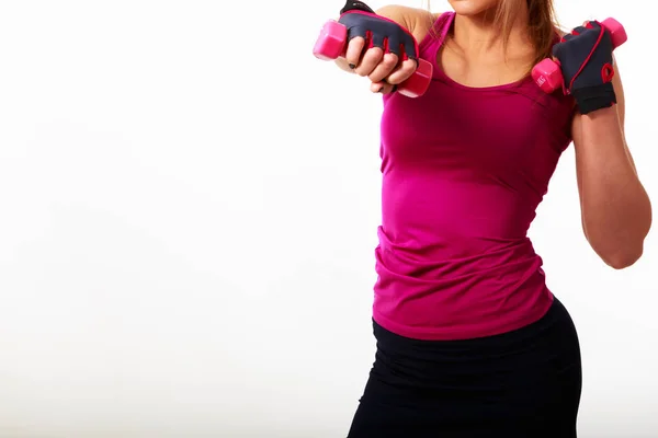 Fitness. Sports figure of a girl on a light background. — Stock Photo, Image