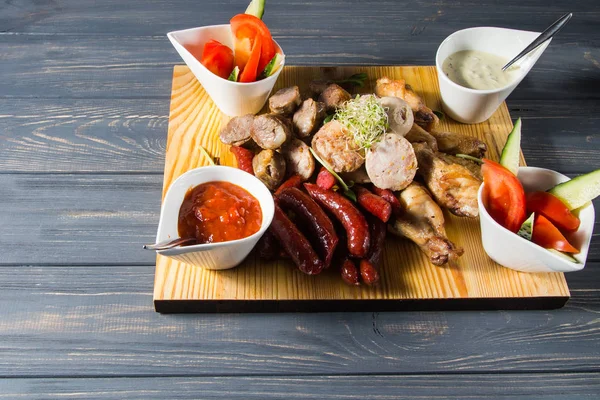 Variety of different grilled meat — Stock Photo, Image