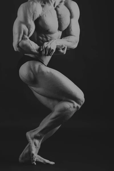 Background on bodybuilding and male body — Stock Photo, Image