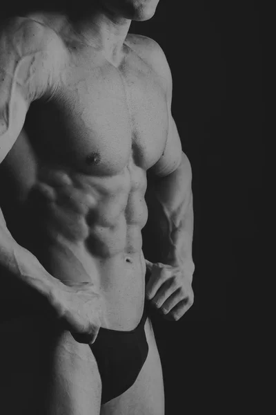 A testépítés és a férfi test háttér — Stock Fotó