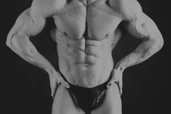 A testépítés és a férfi test háttér — Stock Fotó