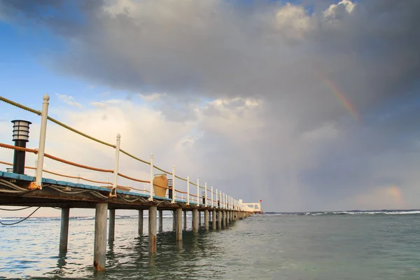 Longest pier on the beach — Stock Photo, Image