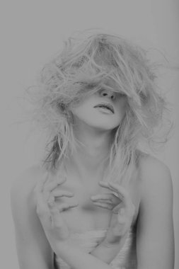 Güzellik moda resmi açık arka planı için.