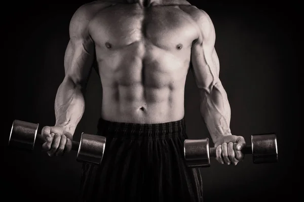 Healthy muscular young man — Stock Photo, Image