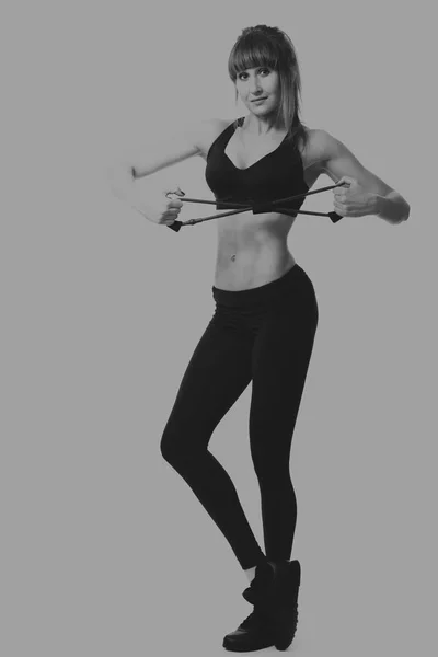 汗と筋肉の女性の身体 — ストック写真