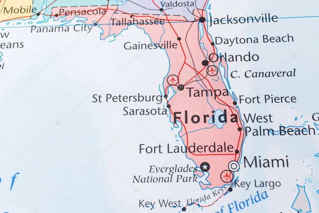Palm beach florida mapa | Mapa de fondo del concepto de viajes de