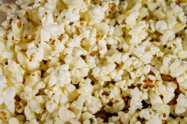 Patlamış mısır yakın çekim, lezzetli yemekler.