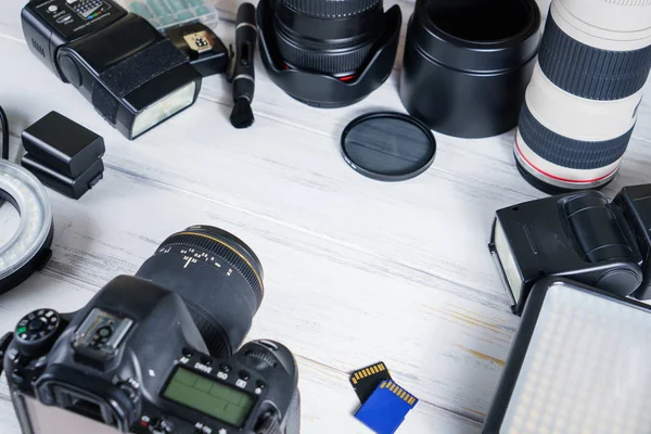 photographic equipment on a light background.