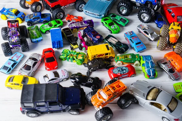 Brinquedo modelo carros, fundo — Fotografia de Stock